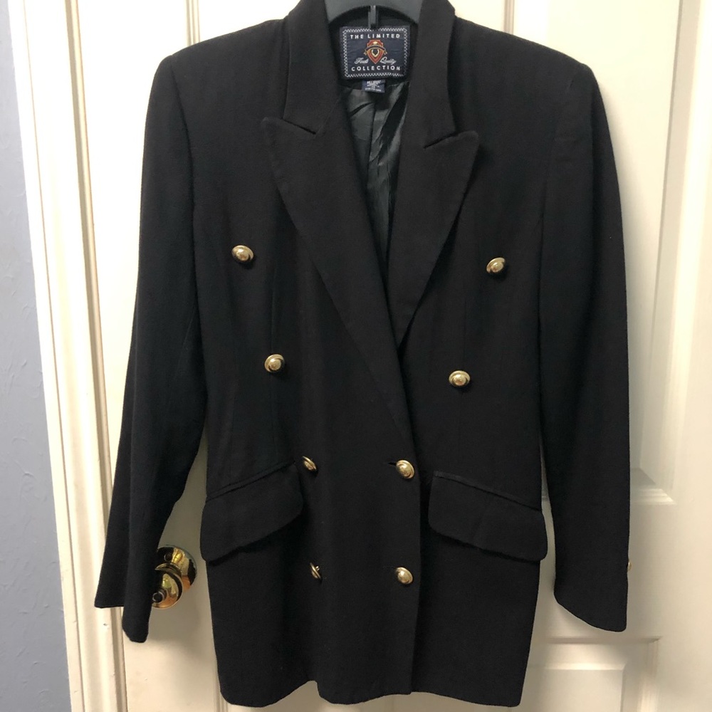 The Limited Black Blazer! Gold Buttons.